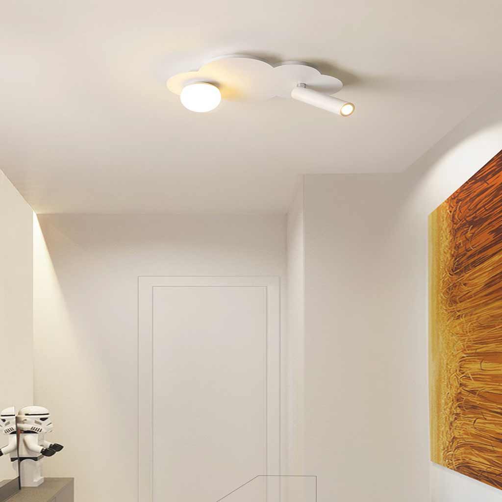 Ceiling Light with Spotlight Minimalist Cloud, White