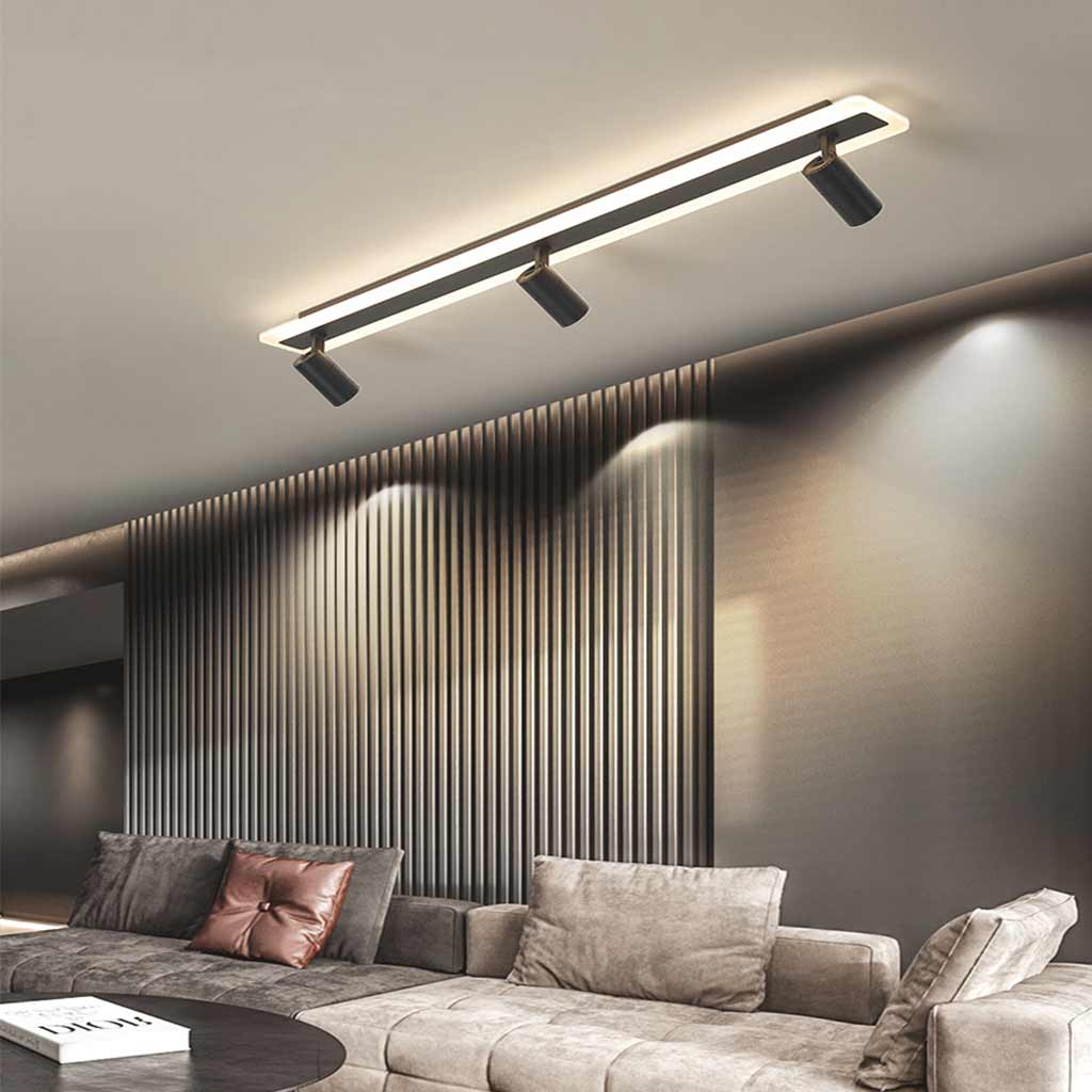 Ceiling Track Light Spotlight Modern Linear LED, Black