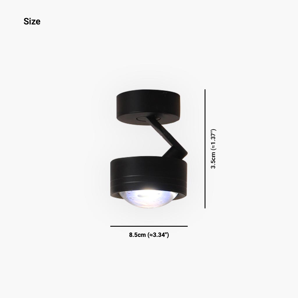 Ceiling / Wall Light Spotlight Sunset Ambient Adjustable LED, Black / White