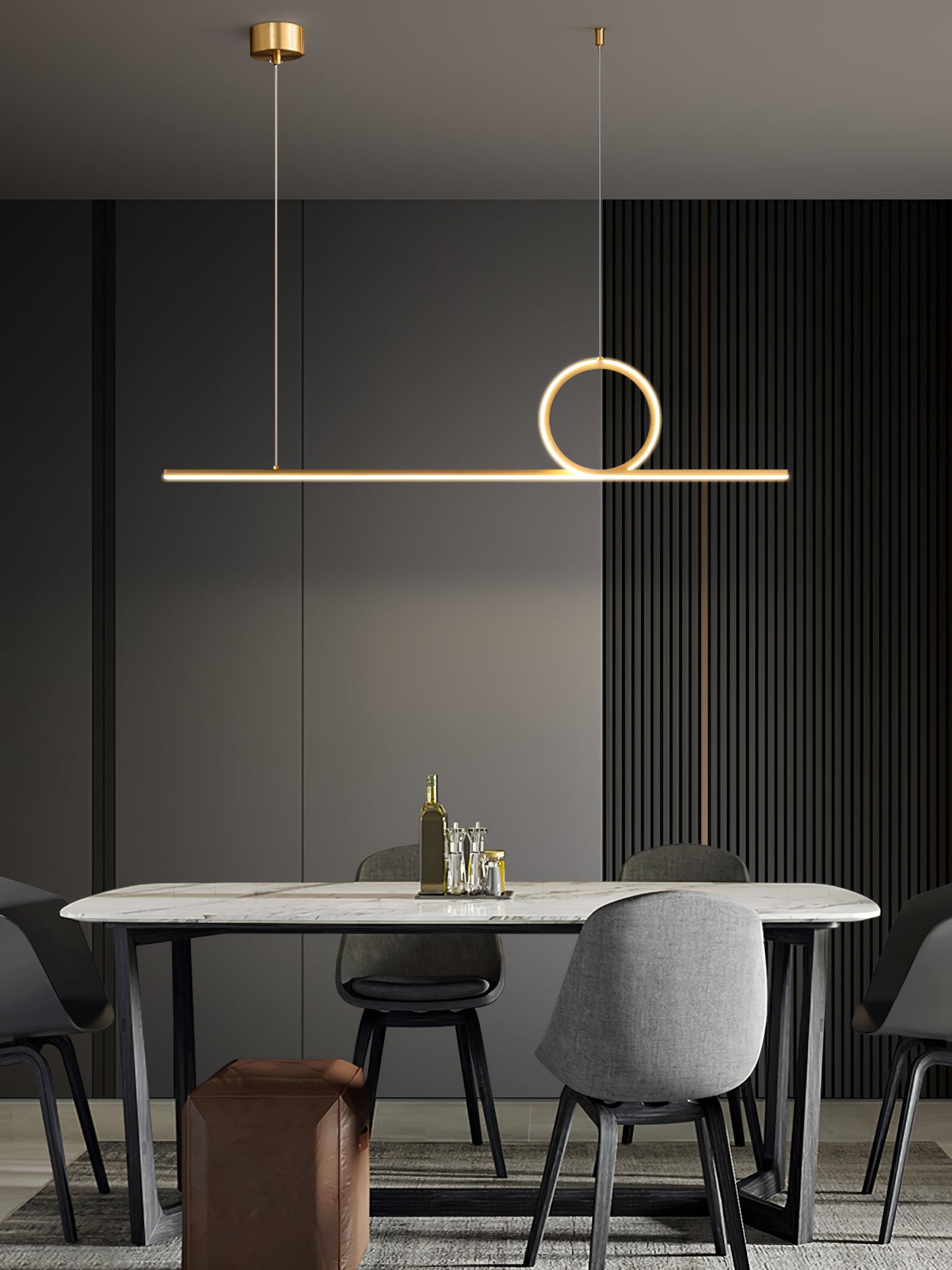 Centre Loop Linear Pendant Lamp