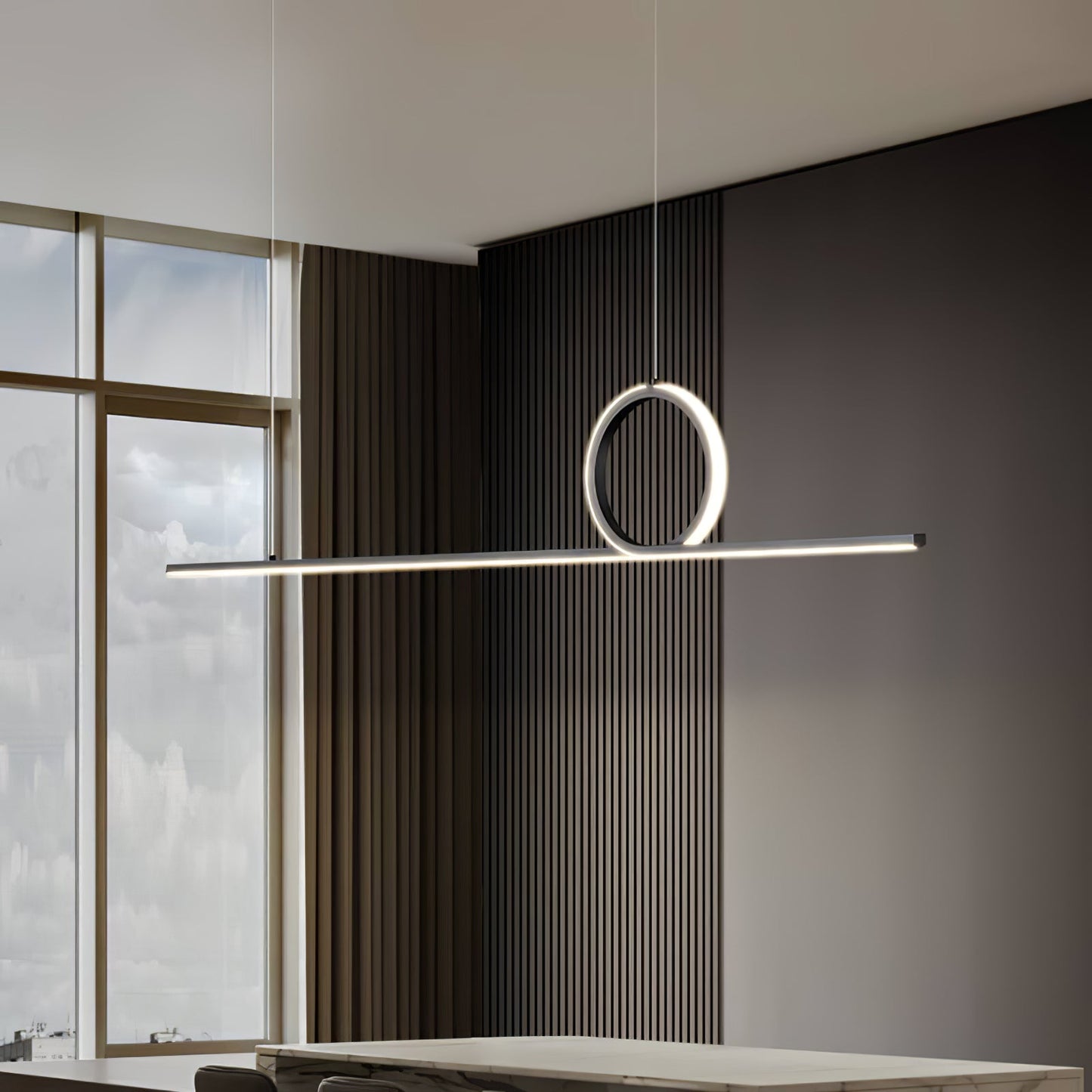 Centre Loop Linear Pendant Lamp