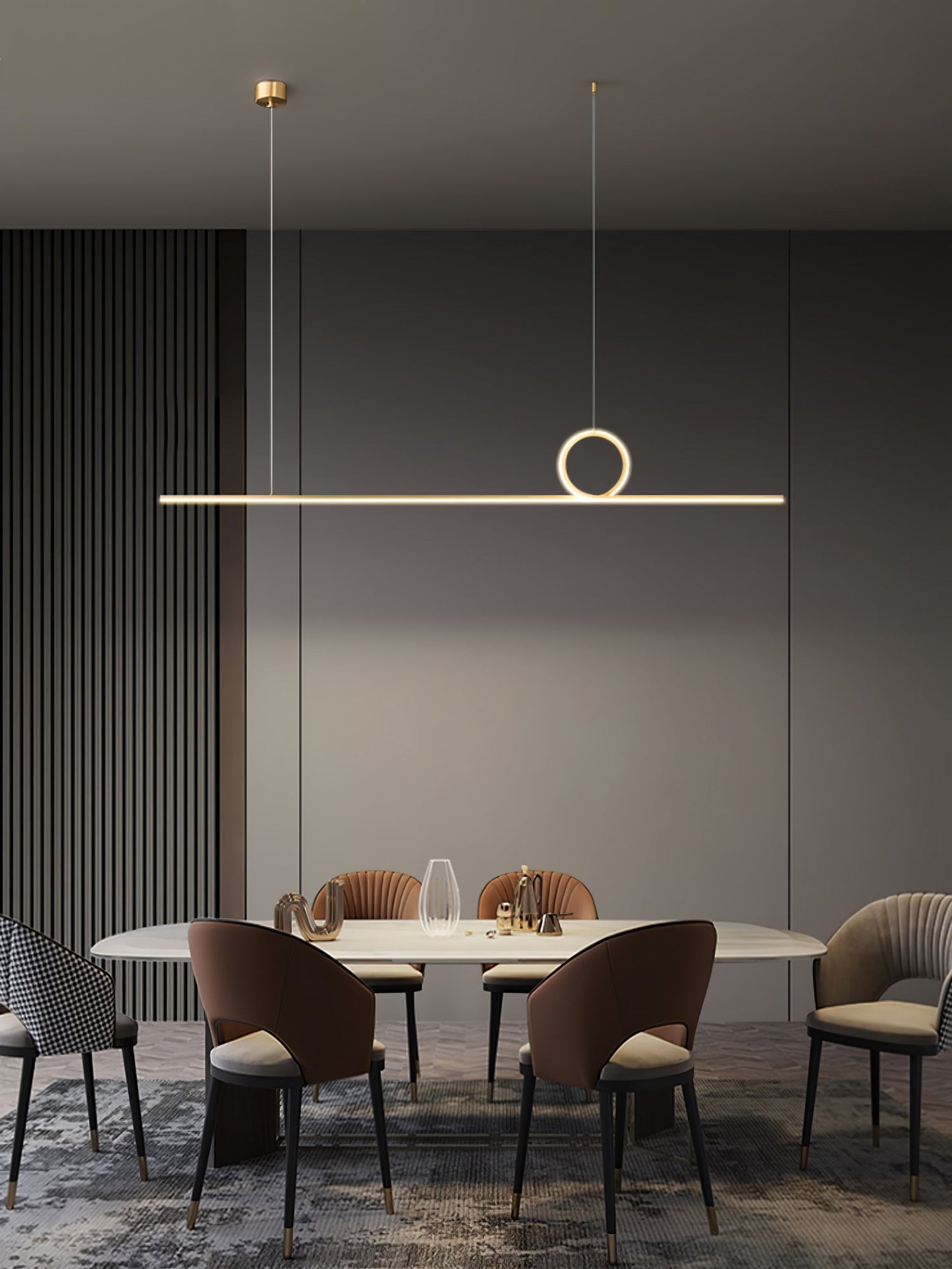 Centre Loop Linear Pendant Lamp