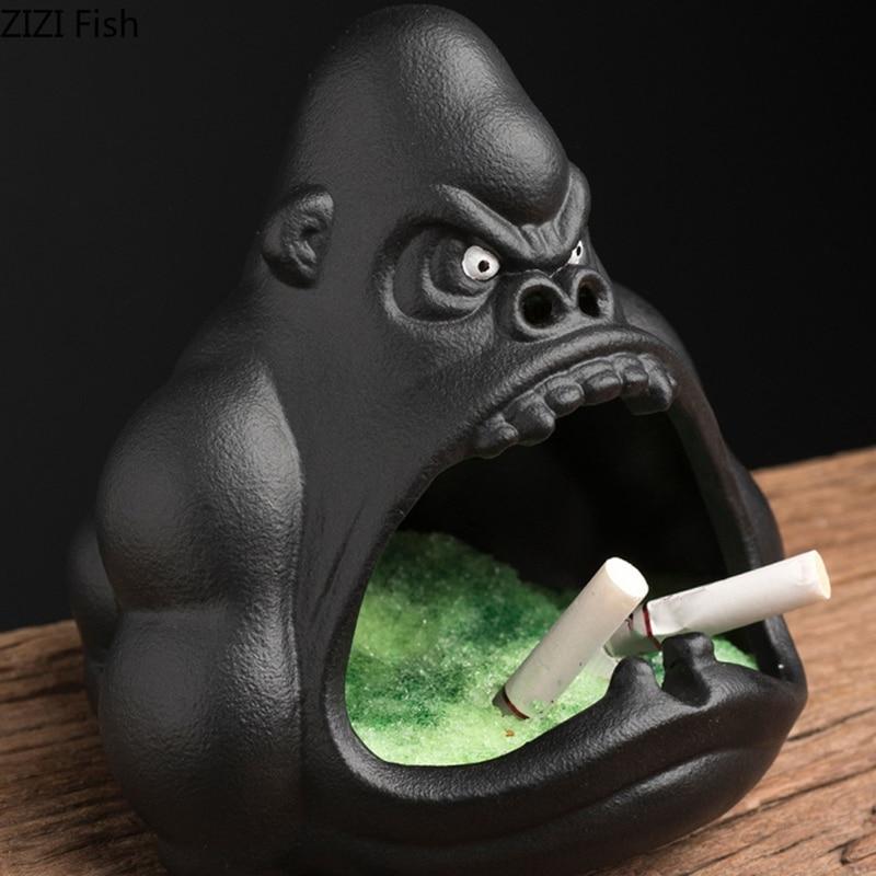 Animal Orangutan Ceramic Ashtray