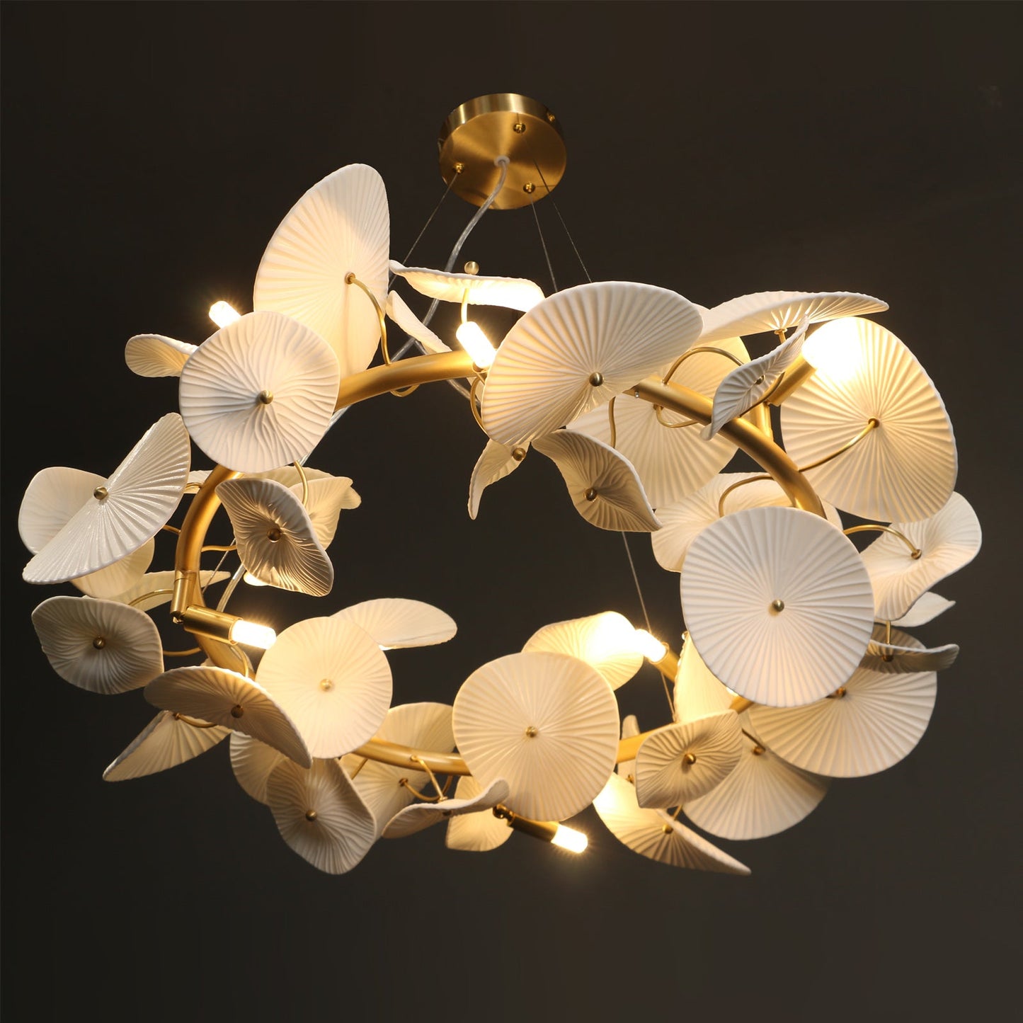 Ceramic Wreath Chandelier