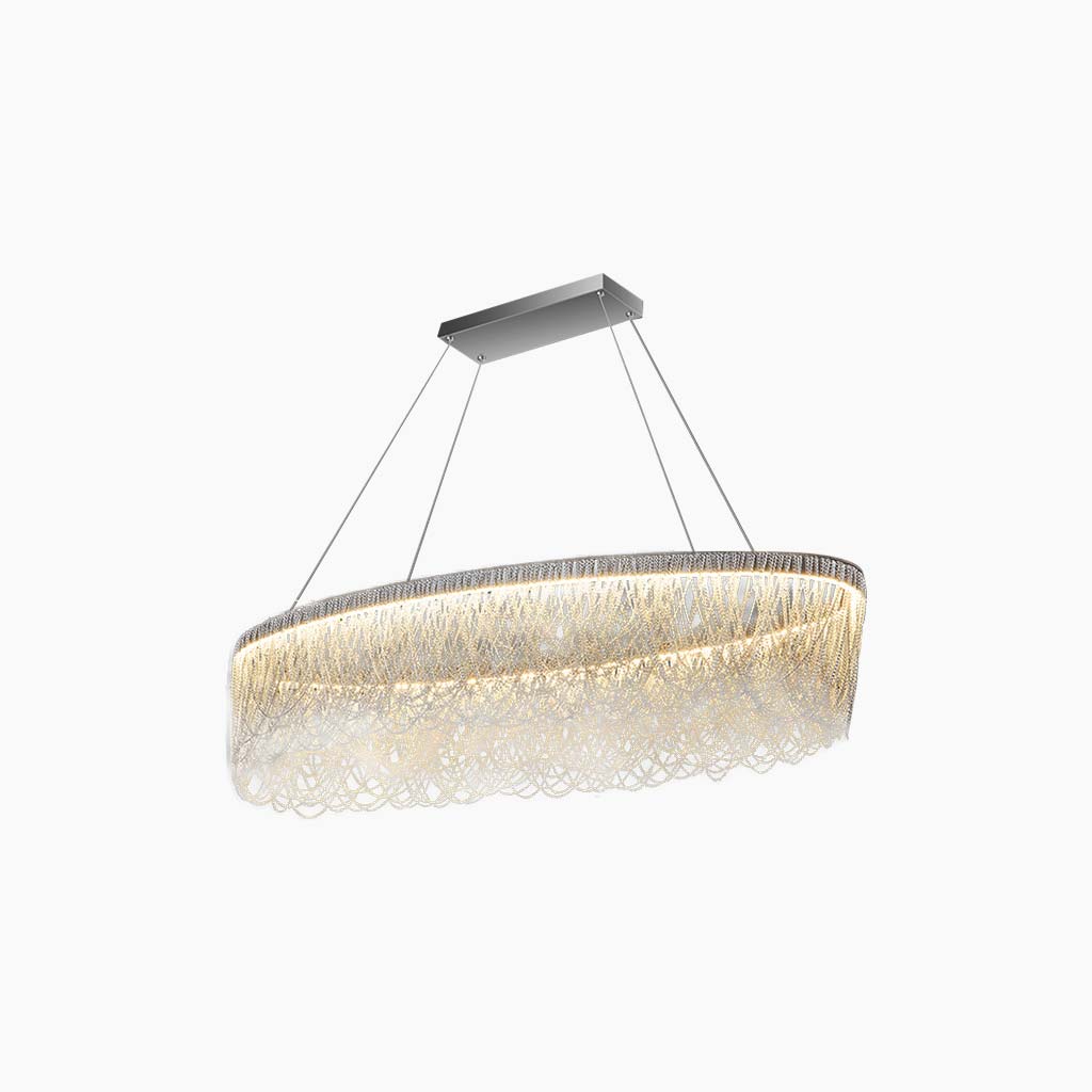 Chandelier Luxury Elegant Aluminum Chain Tassel, Silver