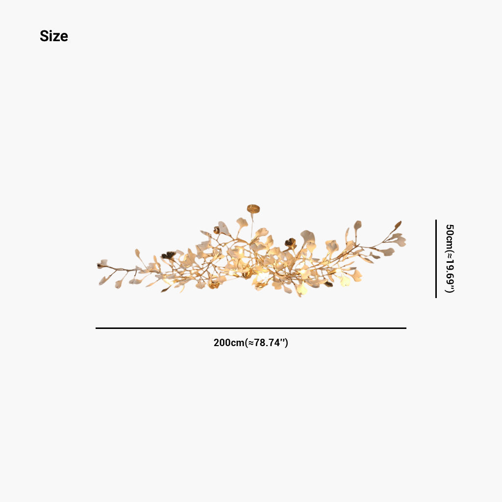 Chandelier Artistic Decorative Ginkgo Leaves