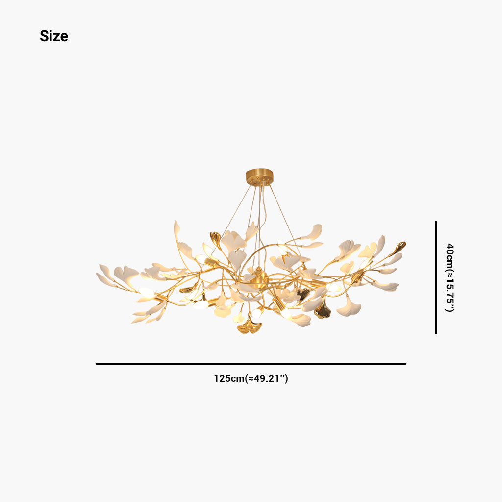 Chandelier Artistic Decorative Ginkgo Leaves
