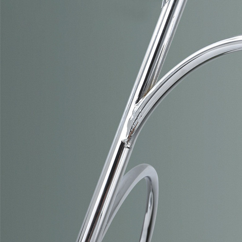 Chandelier Nordic Bauhaus Chrome Glass Globe, 3 Lights