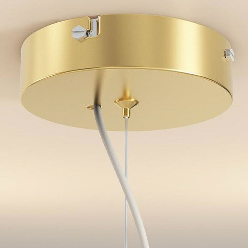 Chandelier Nordic Glamorous Cream Globe Flower Bud