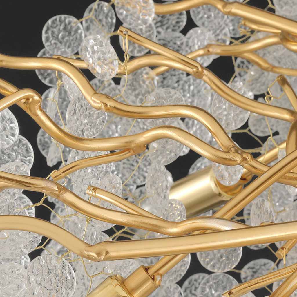Chandelier Luxury Decorative Crystal Branch, Gold