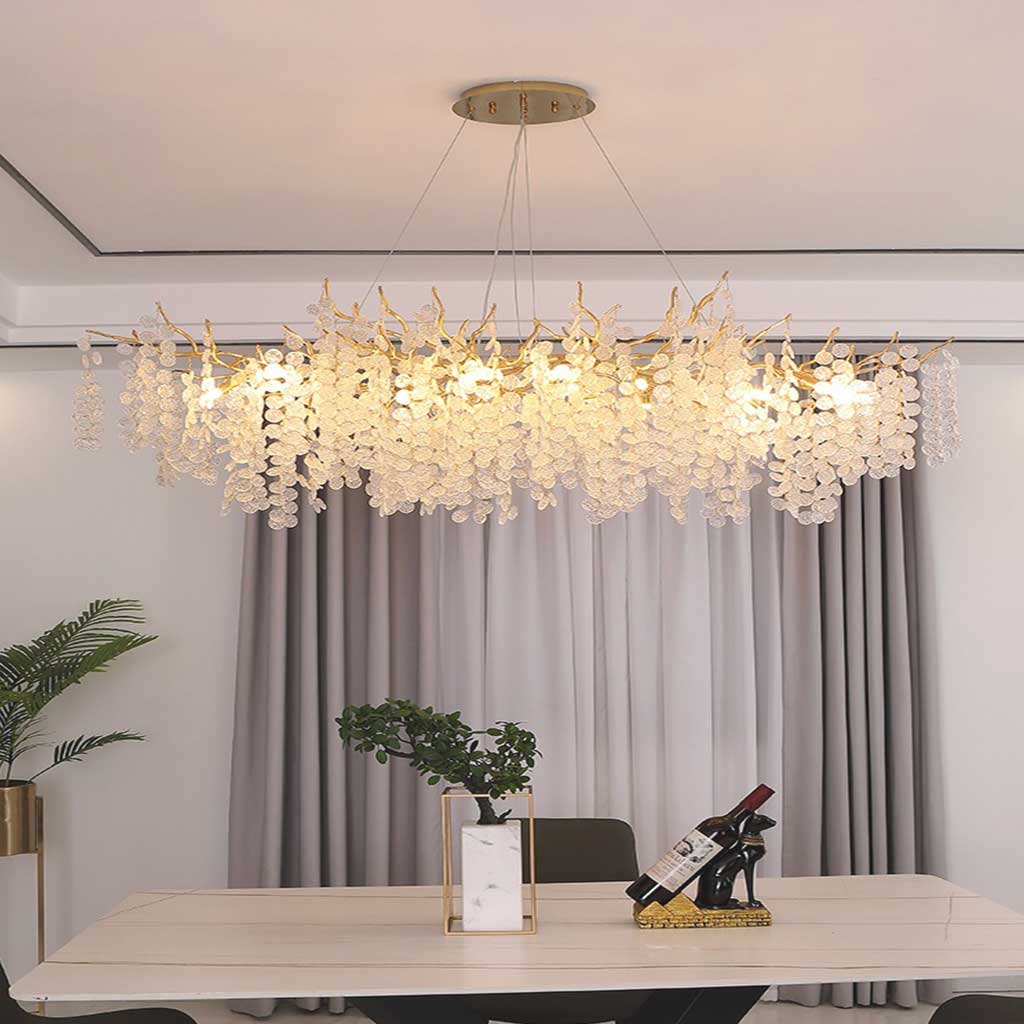Chandelier Luxury Decorative Crystal Branch, Gold