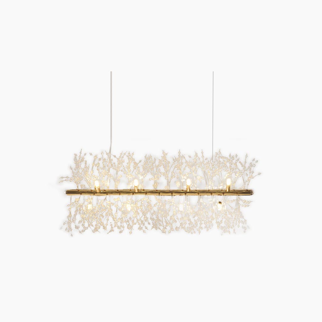 Chandelier Glamorous Dandelion Crystal, Gold/Silver