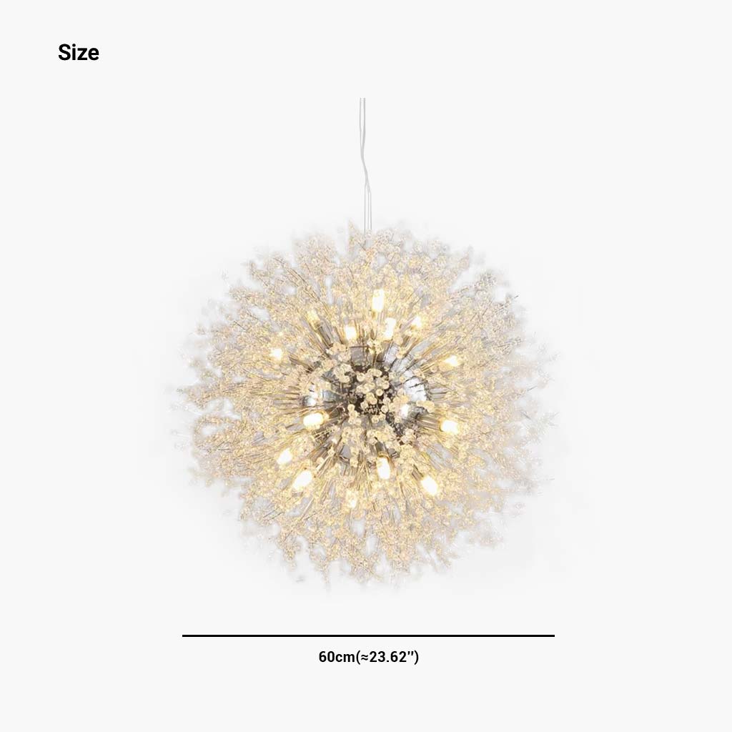 Chandelier Glamorous Dandelion Crystal, Gold/Silver