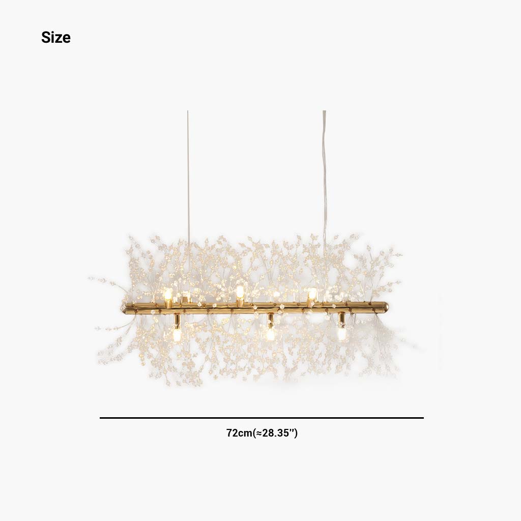 Chandelier Glamorous Dandelion Crystal, Gold/Silver