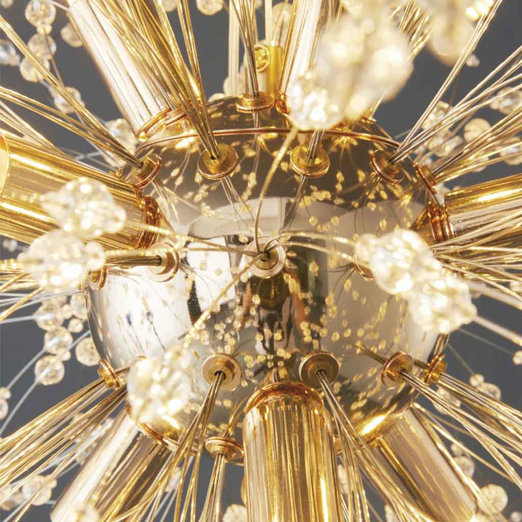 Chandelier Glamorous Dandelion Crystal, Gold/Silver