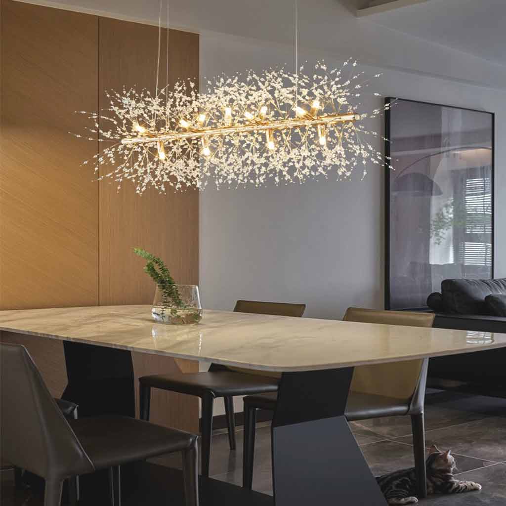 Chandelier Glamorous Dandelion Crystal, Gold/Silver