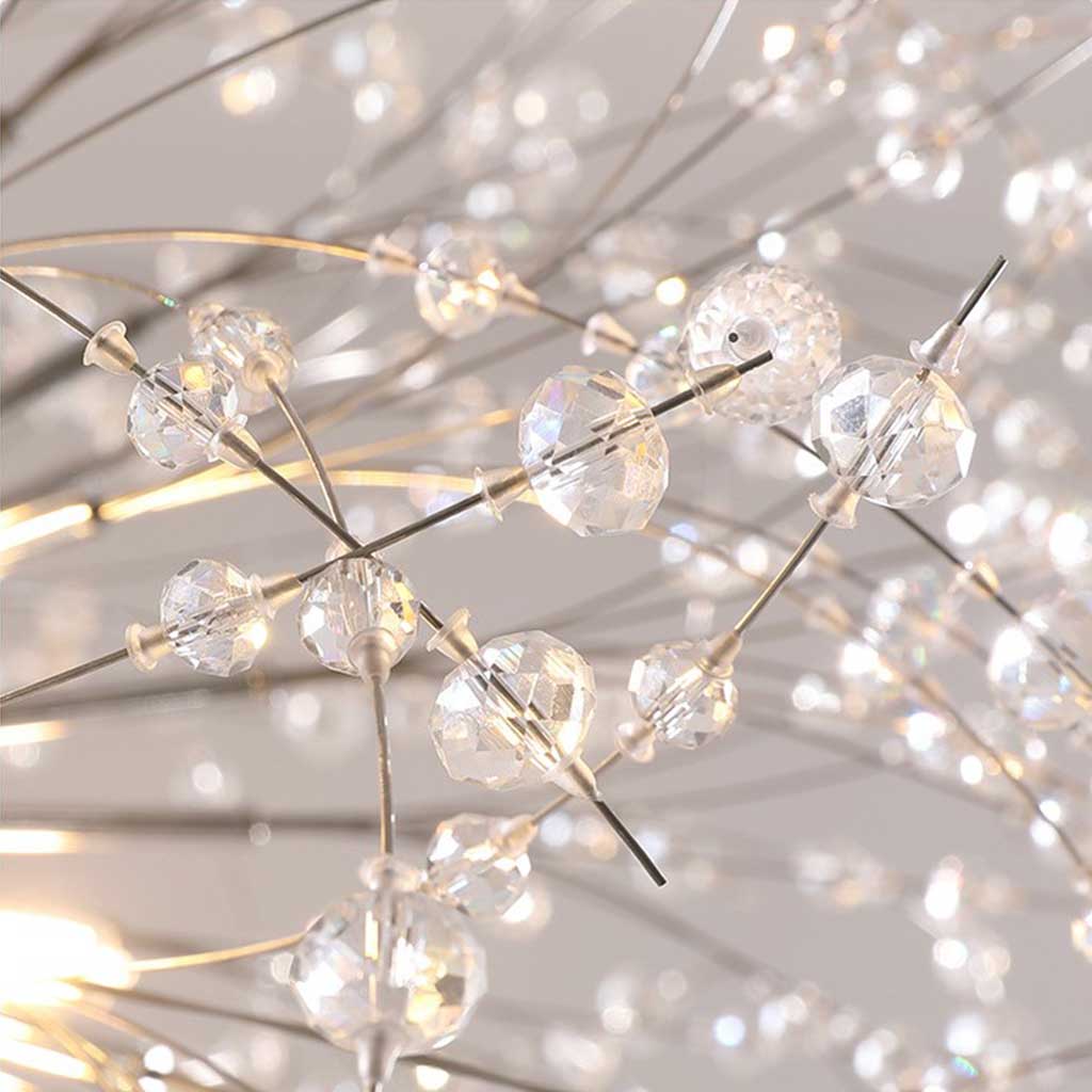 Chandelier Glamorous Dandelion Crystal, Gold/Silver