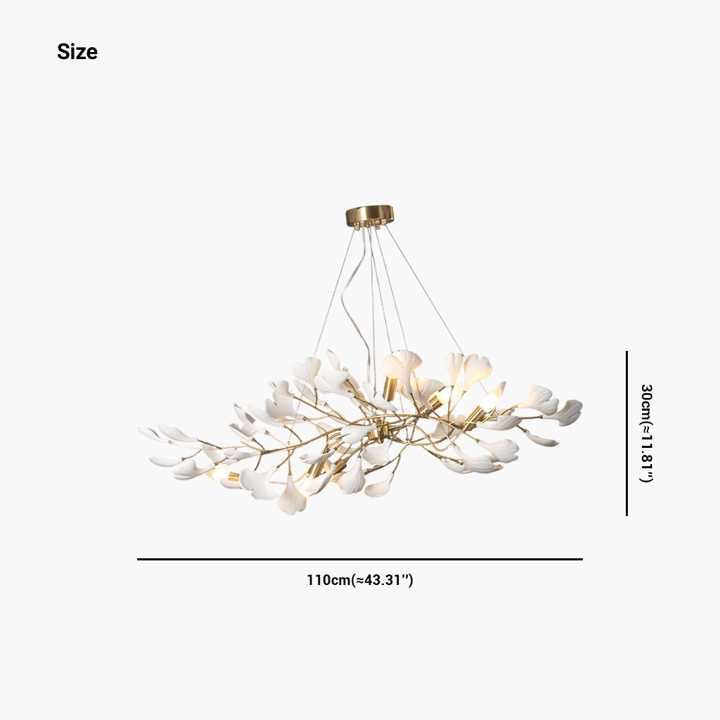 Chandelier Artistic Decorative Ginkgo Leaves
