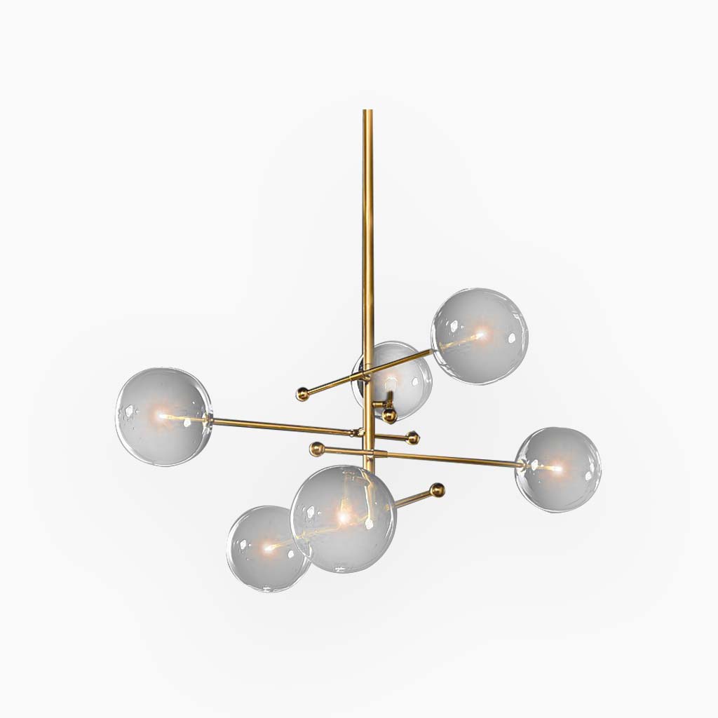 Chandelier Geometric Artistic Clear Glass Ball Bubble