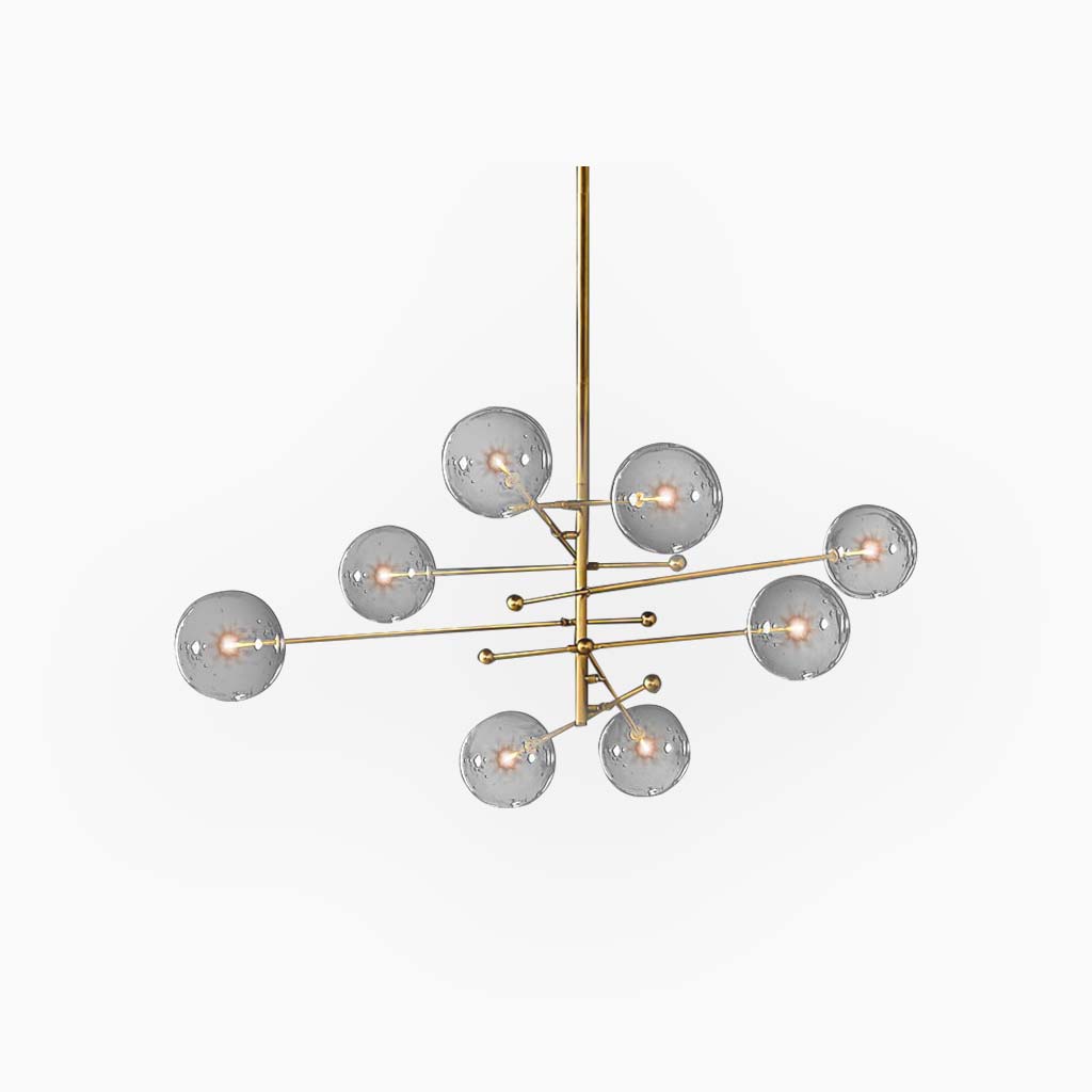 Chandelier Geometric Artistic Clear Glass Ball Bubble