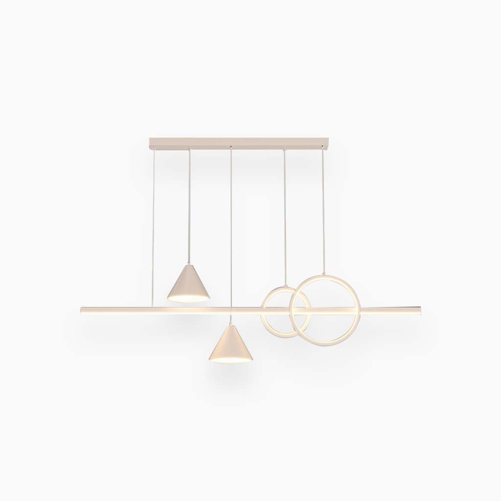 Chandelier Modern Minimalist Geometric Linear LED, Black / White