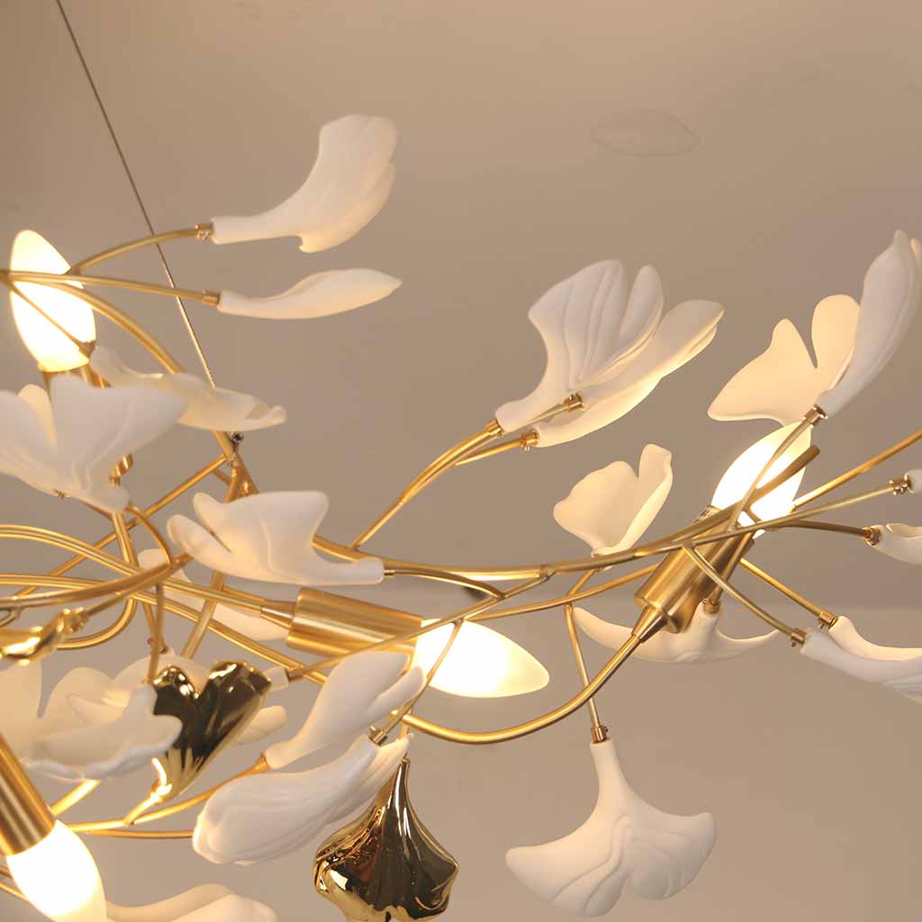 Chandelier Artistic Decorative Ginkgo Leaves