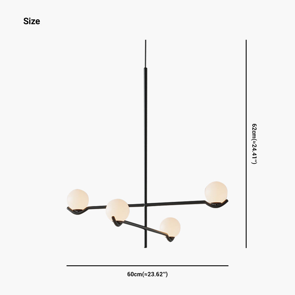 Chandelier Pendant Light Minimalist Elegant Multi Bulb Glass Ball
