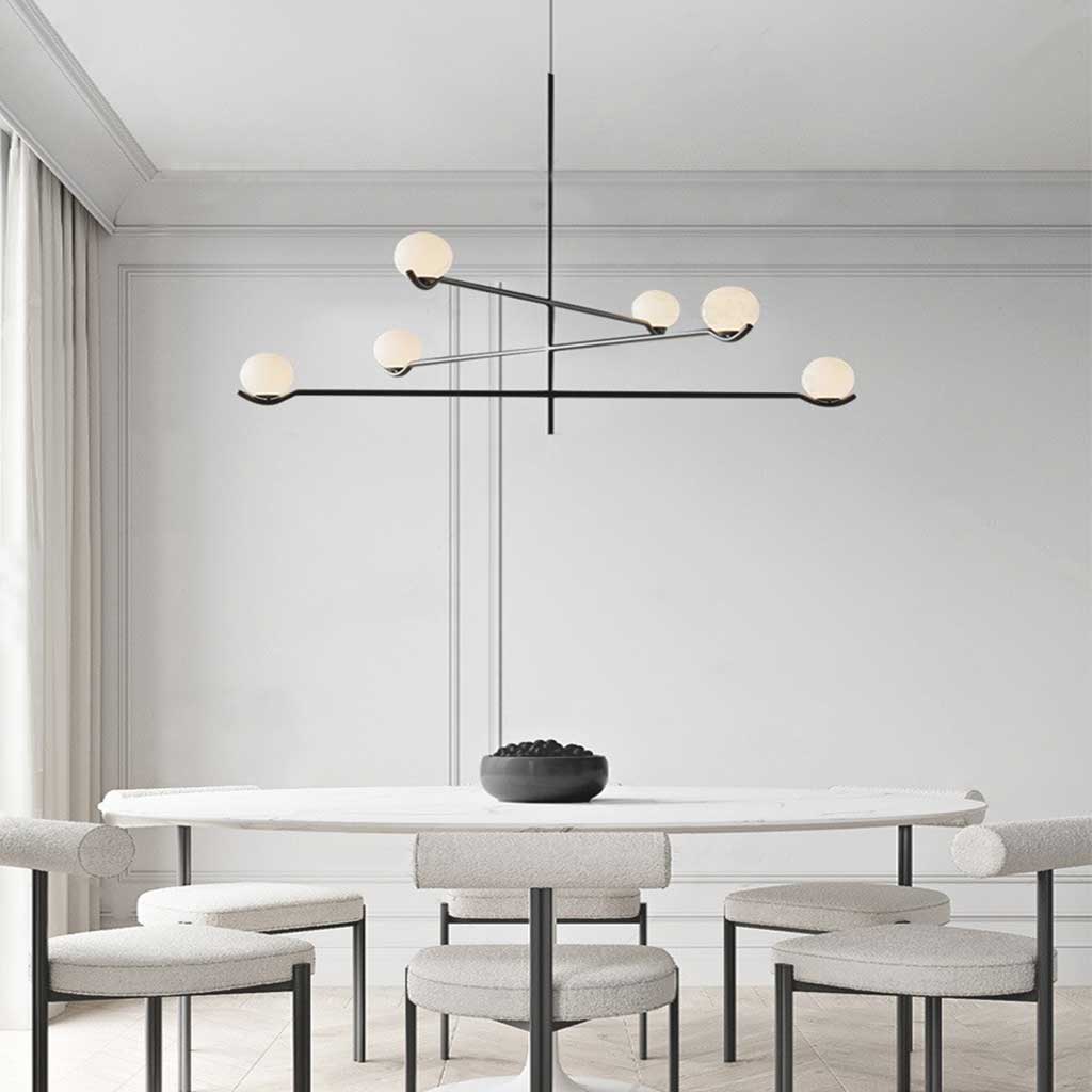 Chandelier Pendant Light Minimalist Elegant Multi Bulb Glass Ball