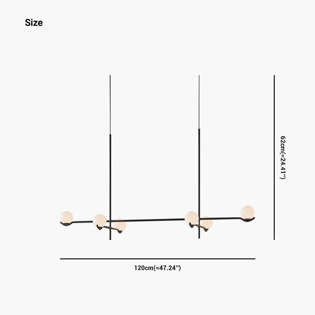 Chandelier Pendant Light Minimalist Elegant Multi Bulb Glass Ball