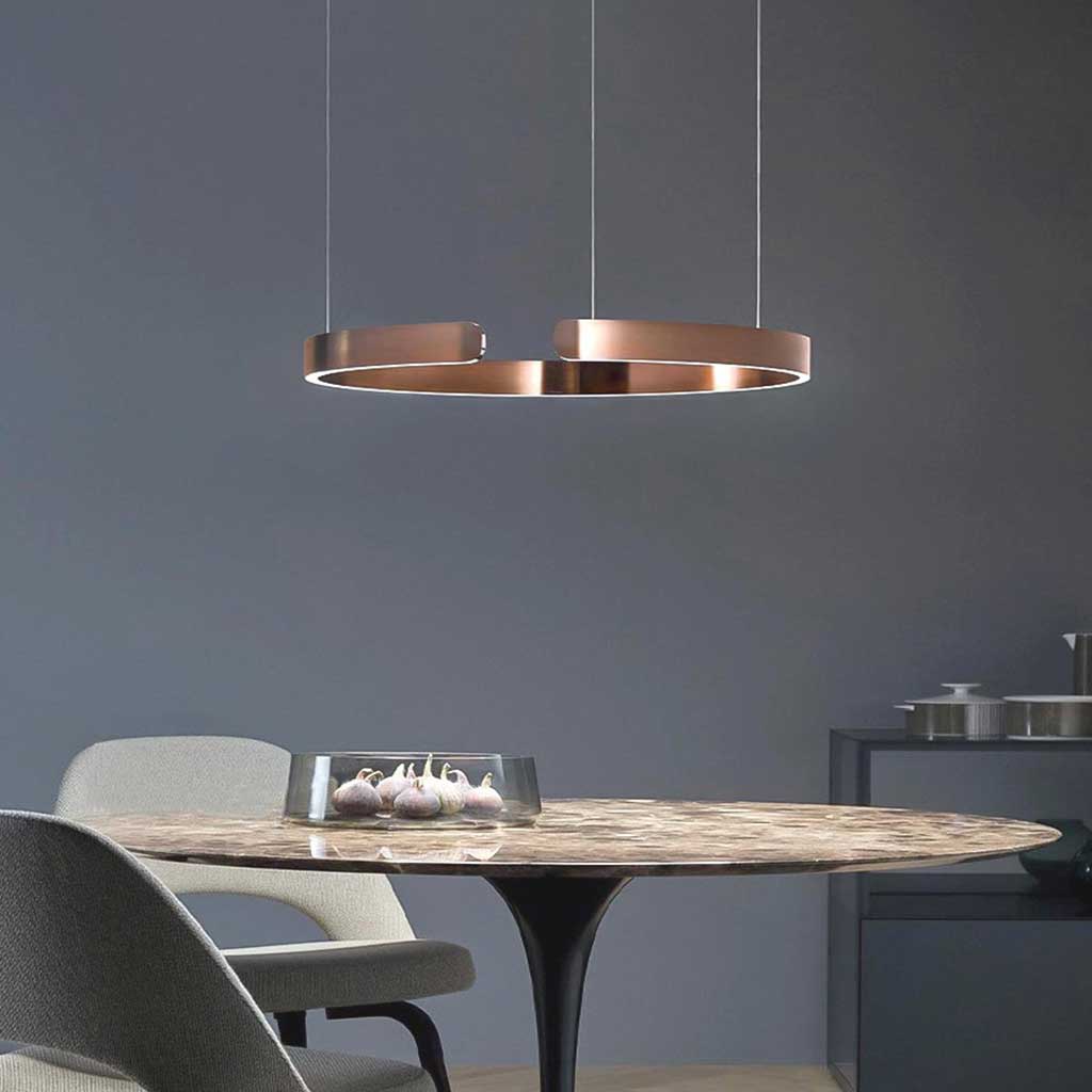 Chandelier Minimalist Stylish Hanging Circular Ring LED, 4 Colors