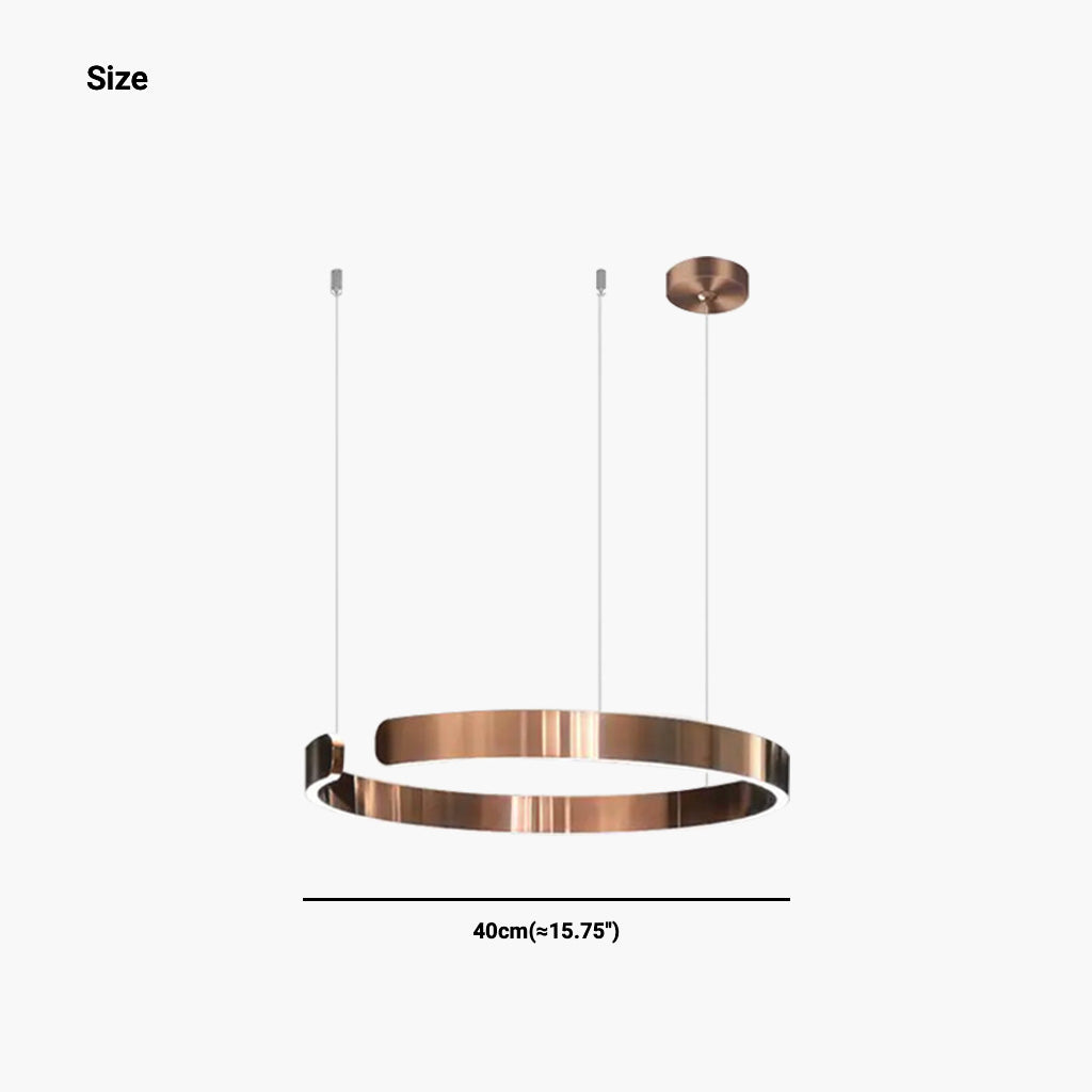 Chandelier Minimalist Stylish Hanging Circular Ring LED, 4 Colors