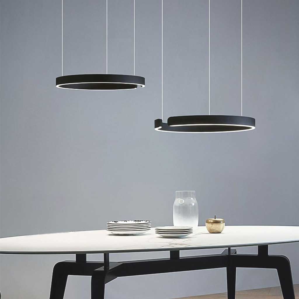 Chandelier Minimalist Stylish Hanging Circular Ring LED, 4 Colors