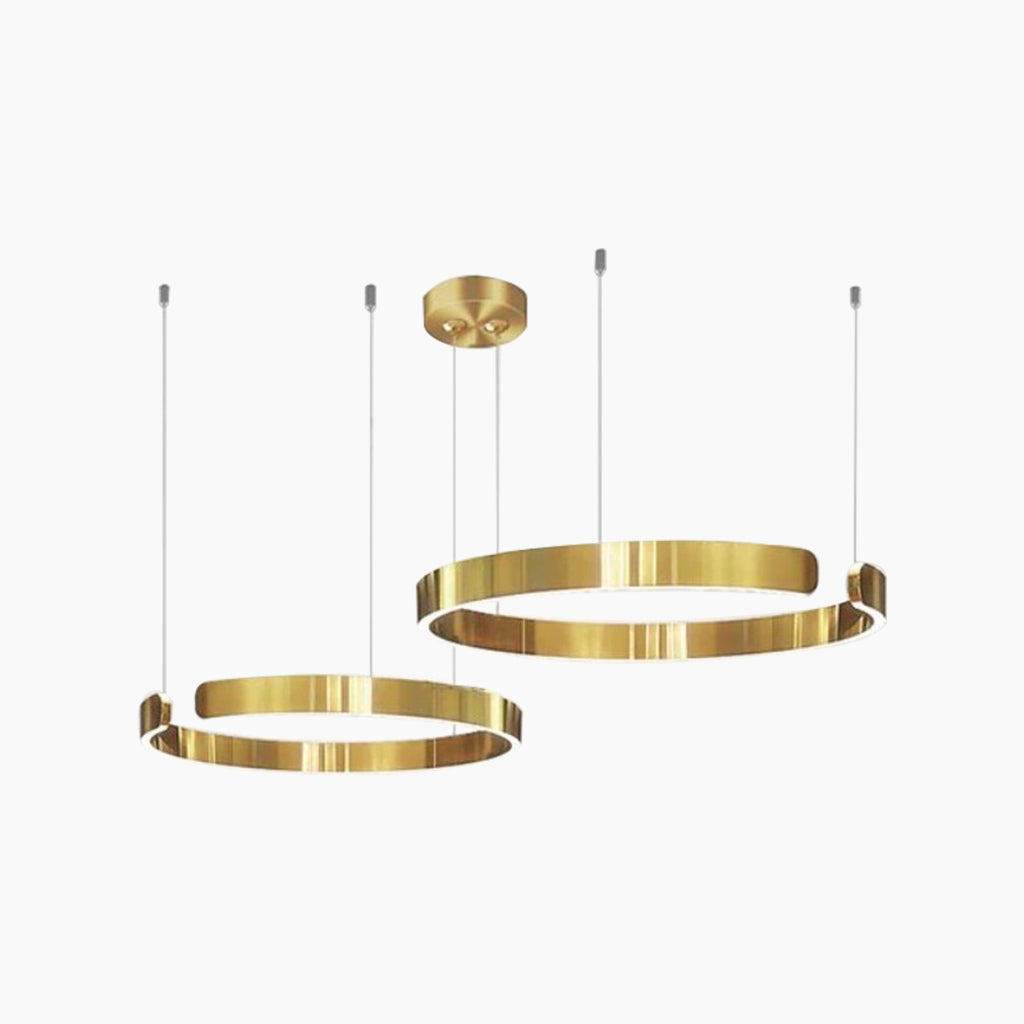 Chandelier Minimalist Stylish Hanging Circular Ring LED, 4 Colors