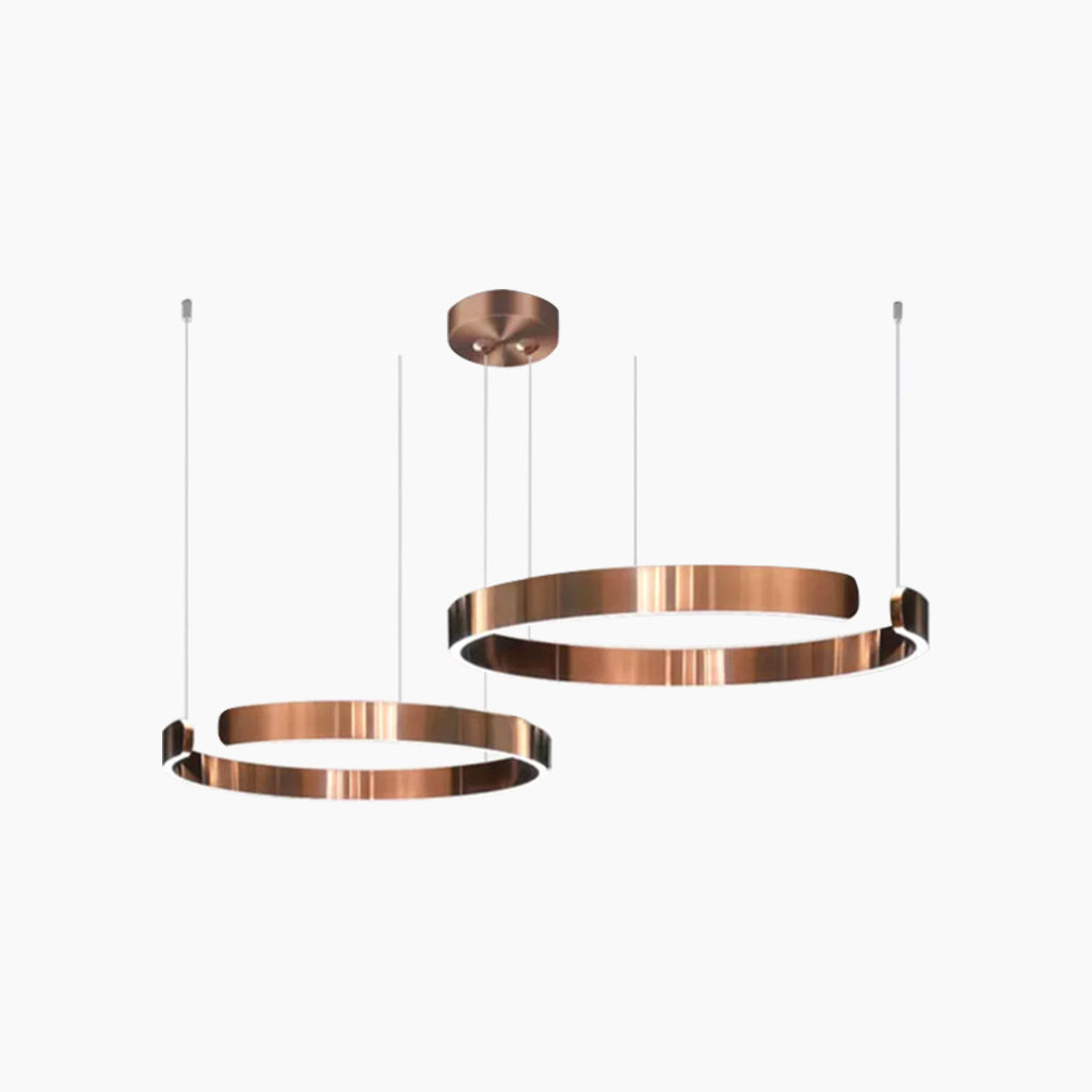Chandelier Minimalist Stylish Hanging Circular Ring LED, 4 Colors