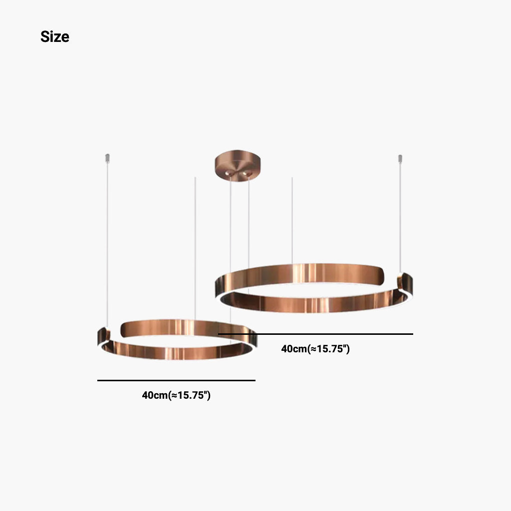 Chandelier Minimalist Stylish Hanging Circular Ring LED, 4 Colors