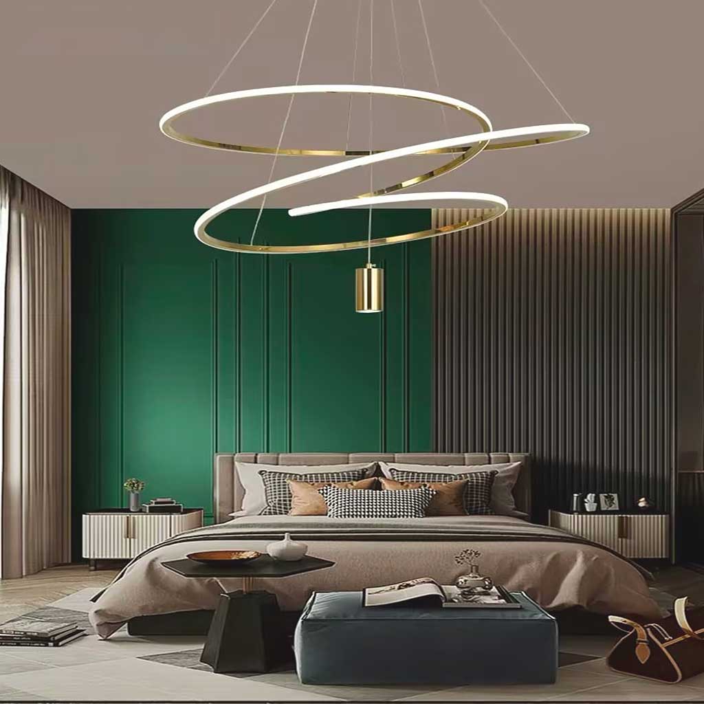 Chandelier Hanging LED Irregular Ring Chic Orbit Circle