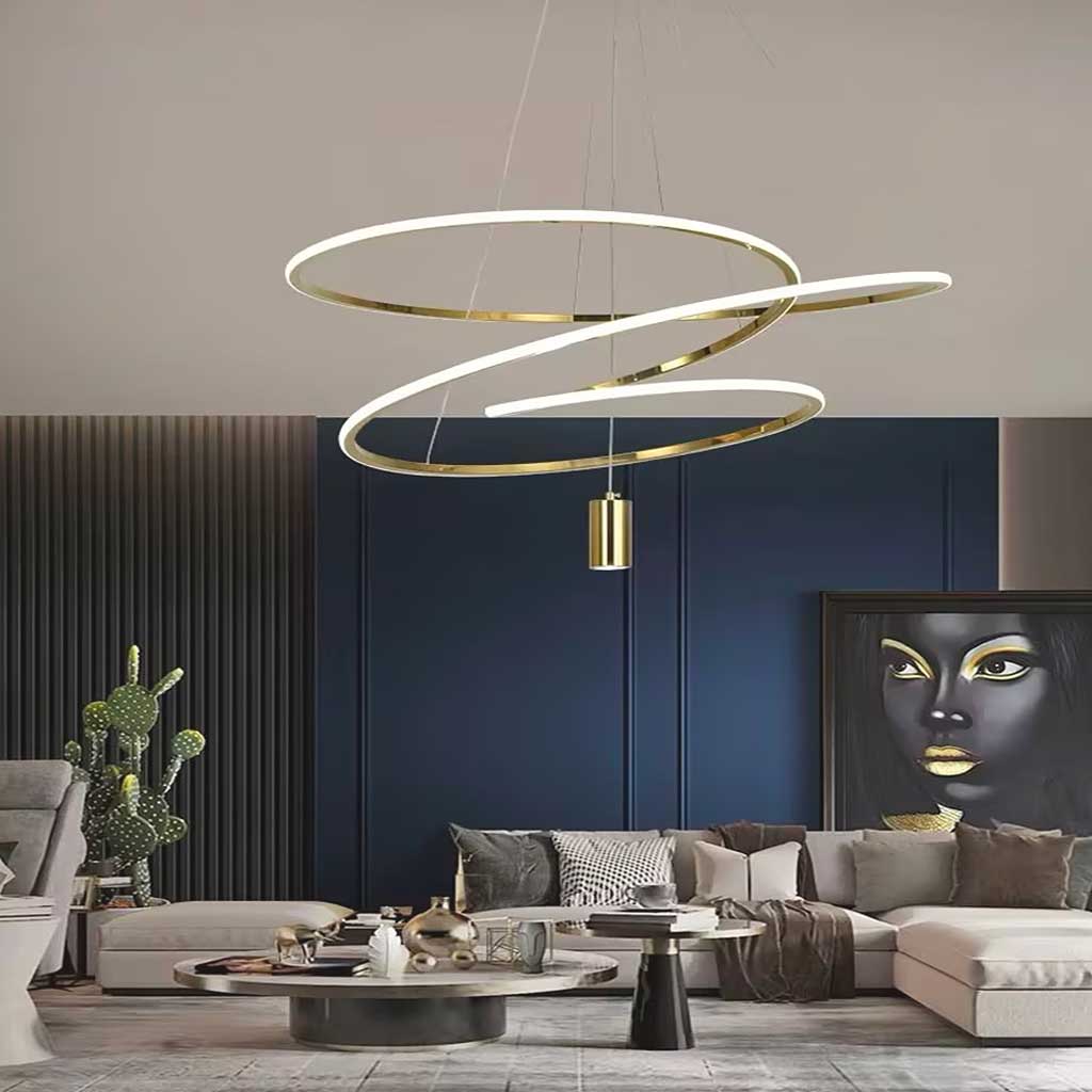 Chandelier Hanging LED Irregular Ring Chic Orbit Circle