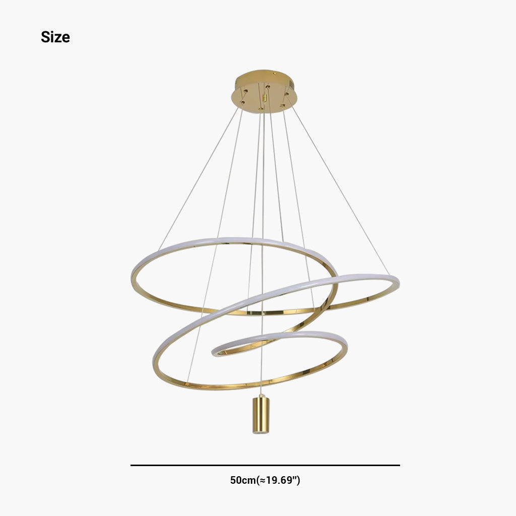 Chandelier Hanging LED Irregular Ring Chic Orbit Circle