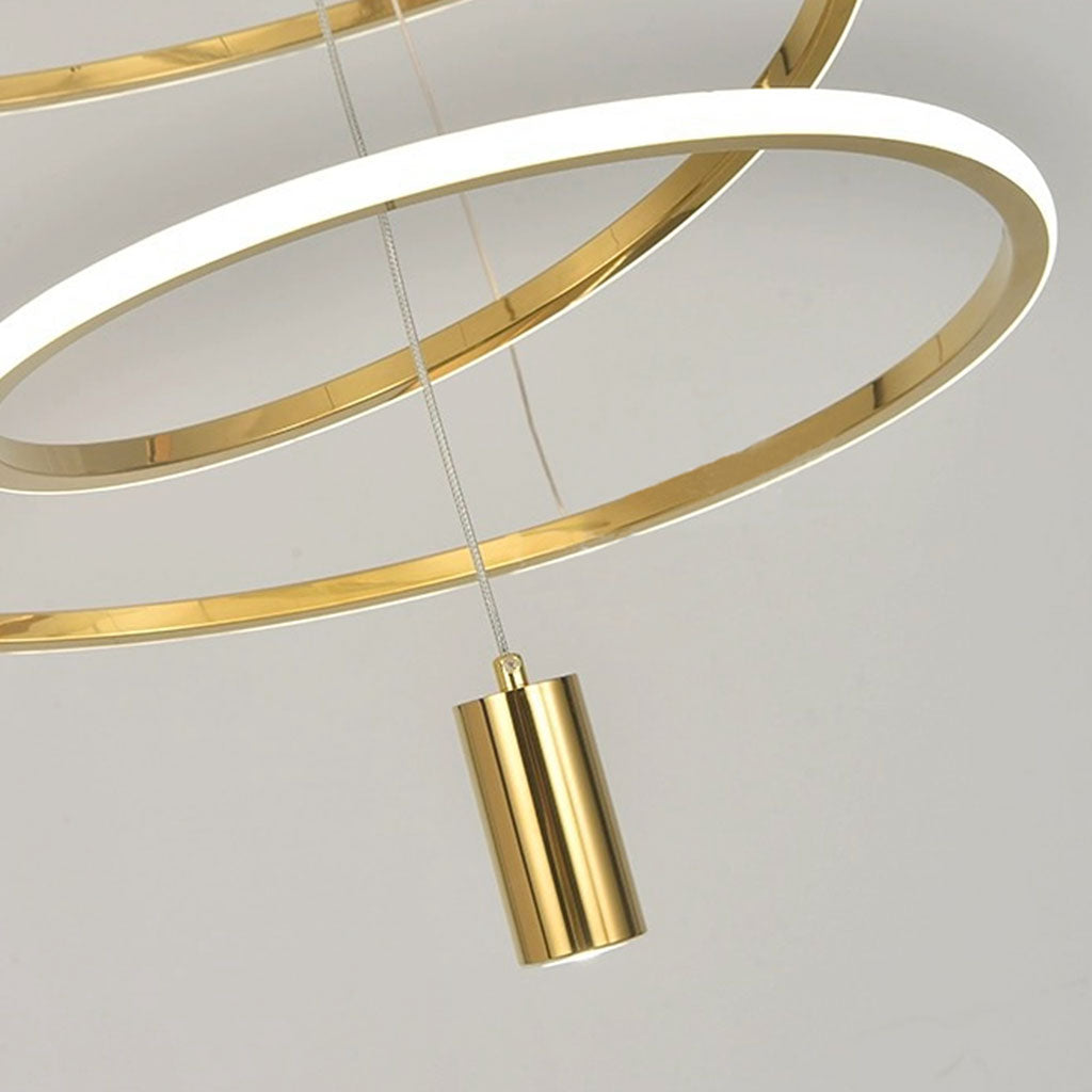 Chandelier Hanging LED Irregular Ring Chic Orbit Circle