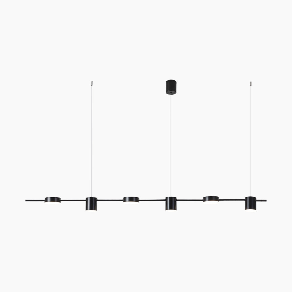 Chandelier Minimalist Linear Multi-Light Dimmable LED, Gold/Black