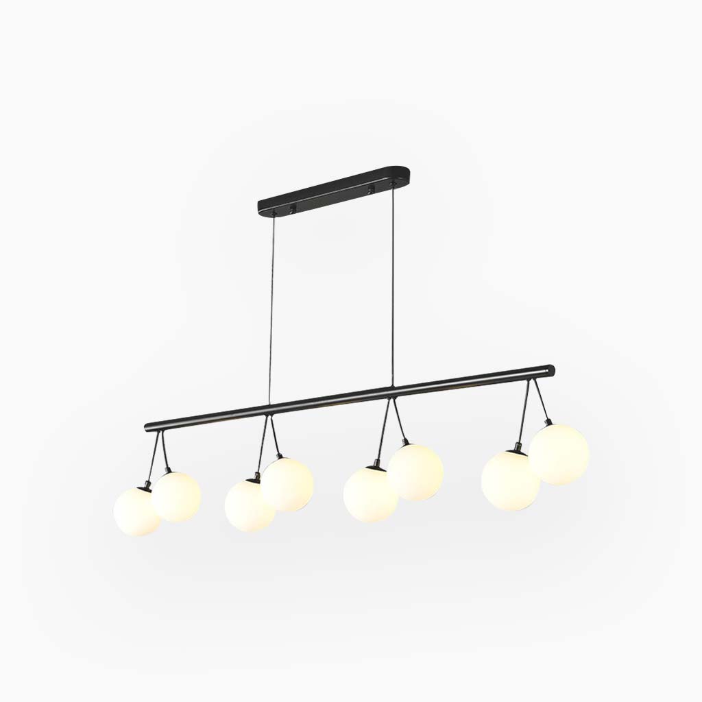 Chandelier Nordic Round / Linear Glass Ball Cherry, Black & White