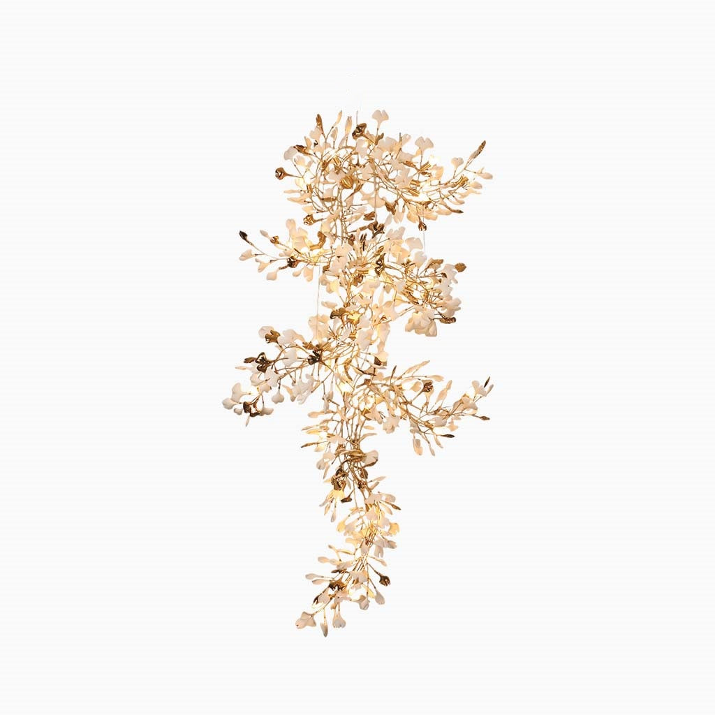 Chandelier Grand Long High Ceiling Ginkgo Branch