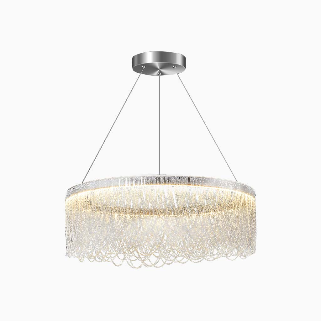 Chandelier Luxury Elegant Aluminum Chain Tassel, Silver