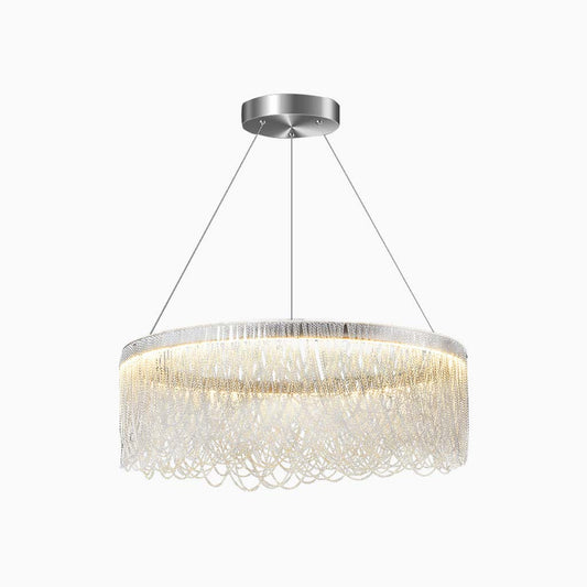 Chandelier Luxury Elegant Aluminum Chain Tassel, Silver