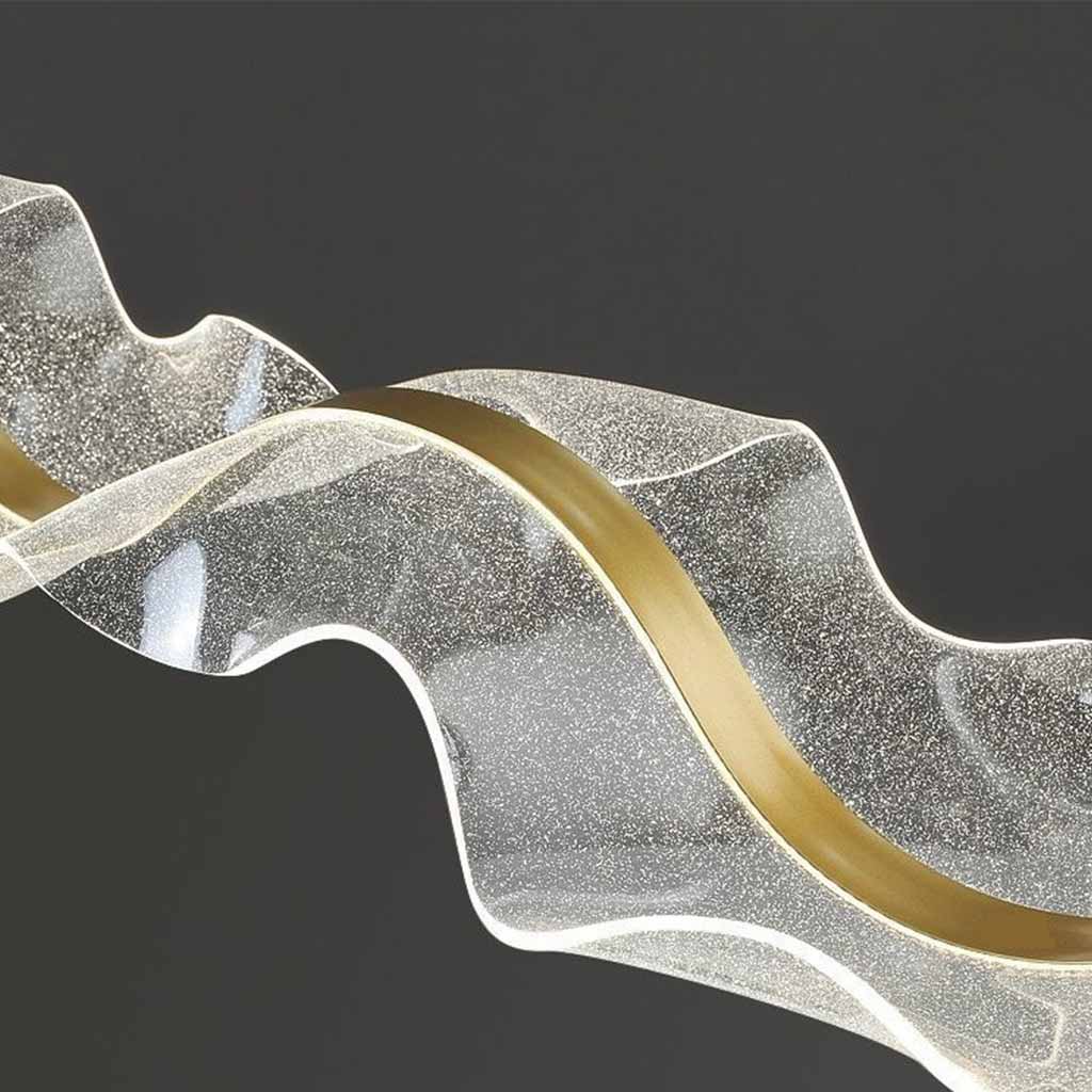 Chandelier Modern Minimalist Luxury Ribbon Acrylic, Gold