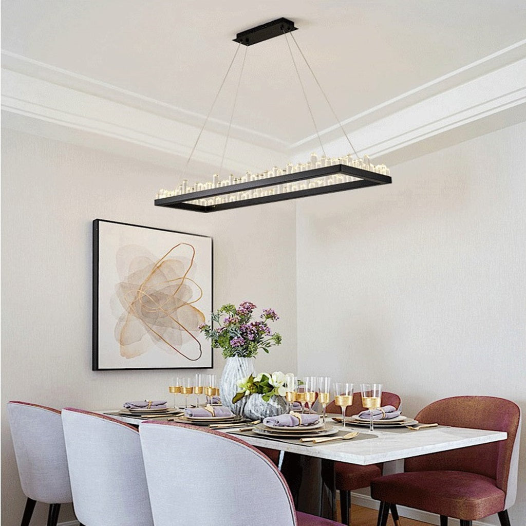 Chandelier Modern Luxury Crystal Circle Round / Rectangle