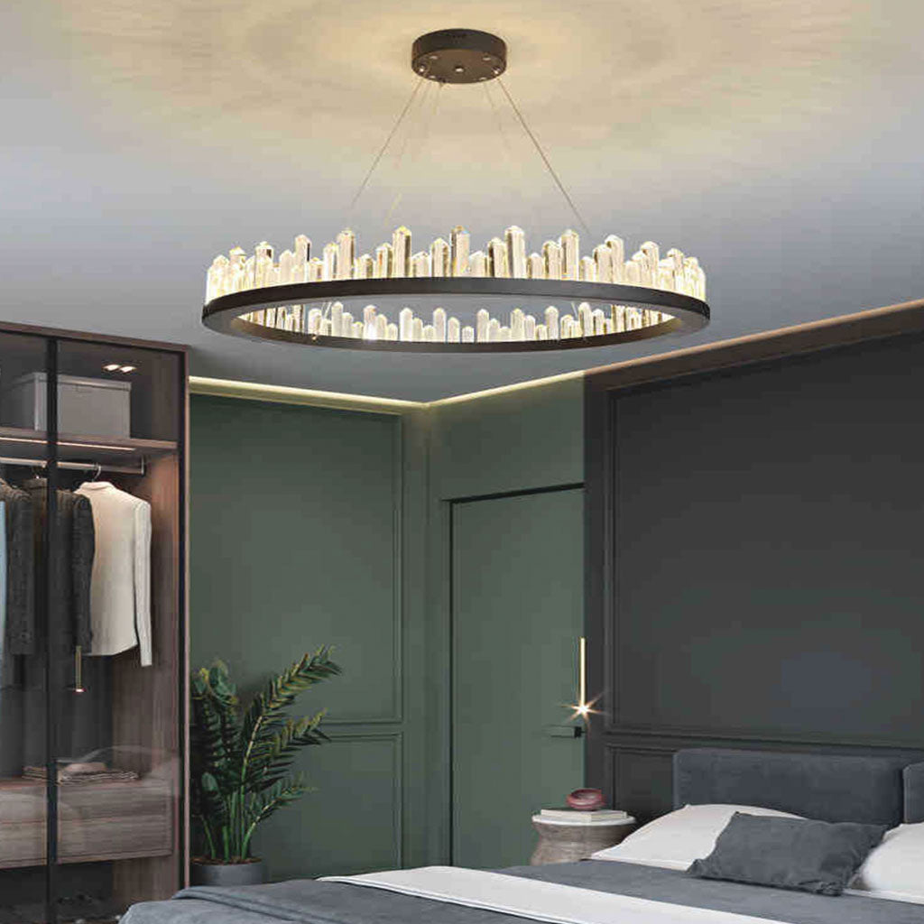 Chandelier Modern Luxury Crystal Circle Round / Rectangle