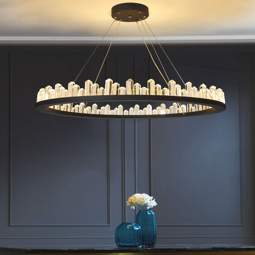 Chandelier Modern Luxury Crystal Circle Round / Rectangle