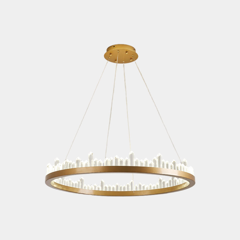 Chandelier Modern Luxury Crystal Circle Round / Rectangle