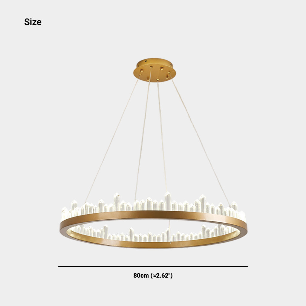 Chandelier Modern Luxury Crystal Circle Round / Rectangle